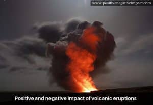 Positive and negative impact of volcanic eruptions