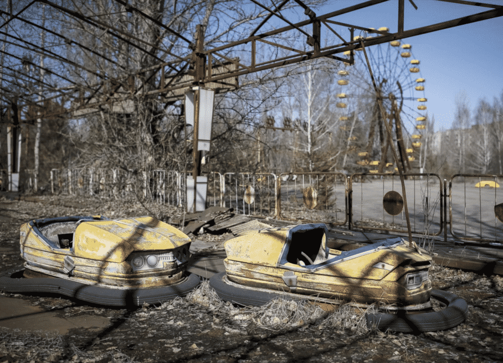 An abandoned amusement park in Pripyat