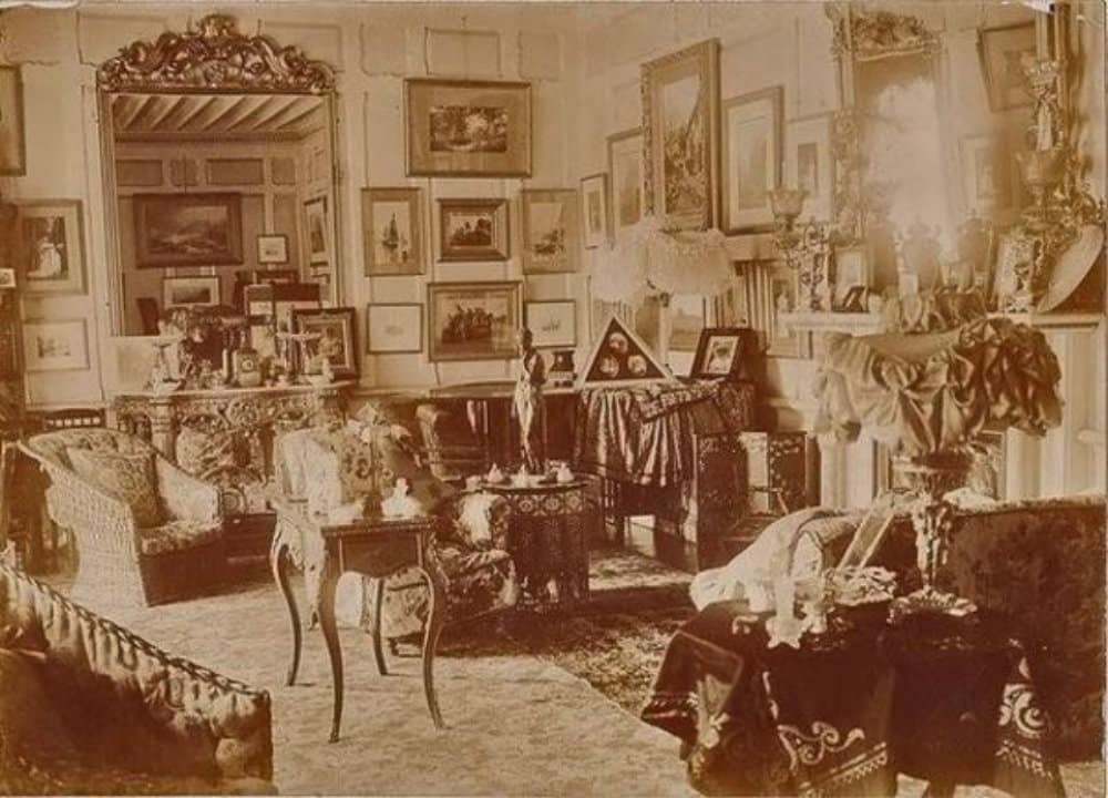 extravagant 1800s parlor