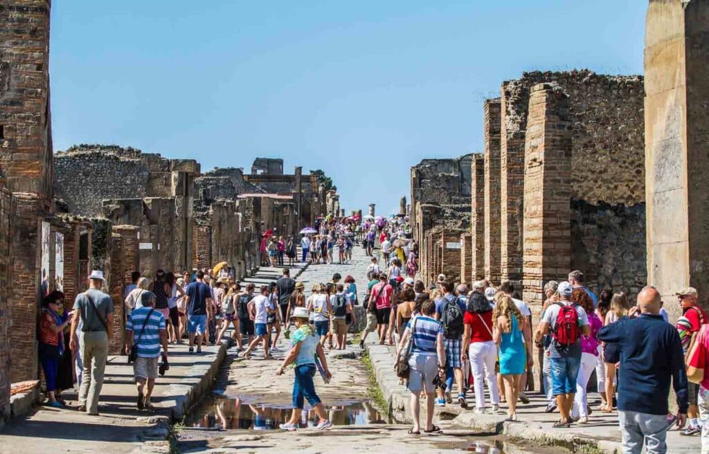 Tourists are damaging the streets of Pompeii