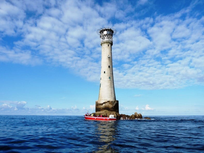 Remote light house in the UK