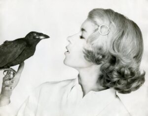 Martha Stewart and a crow.